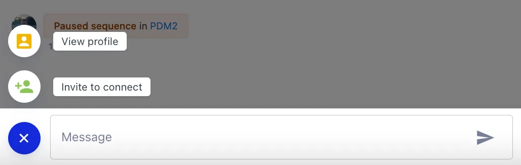 Plus menu with the Invite to connect option