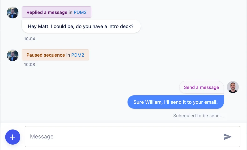 Message marked as scheduled to be sent